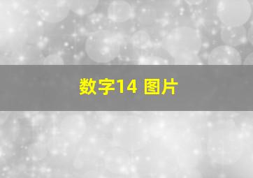 数字14 图片